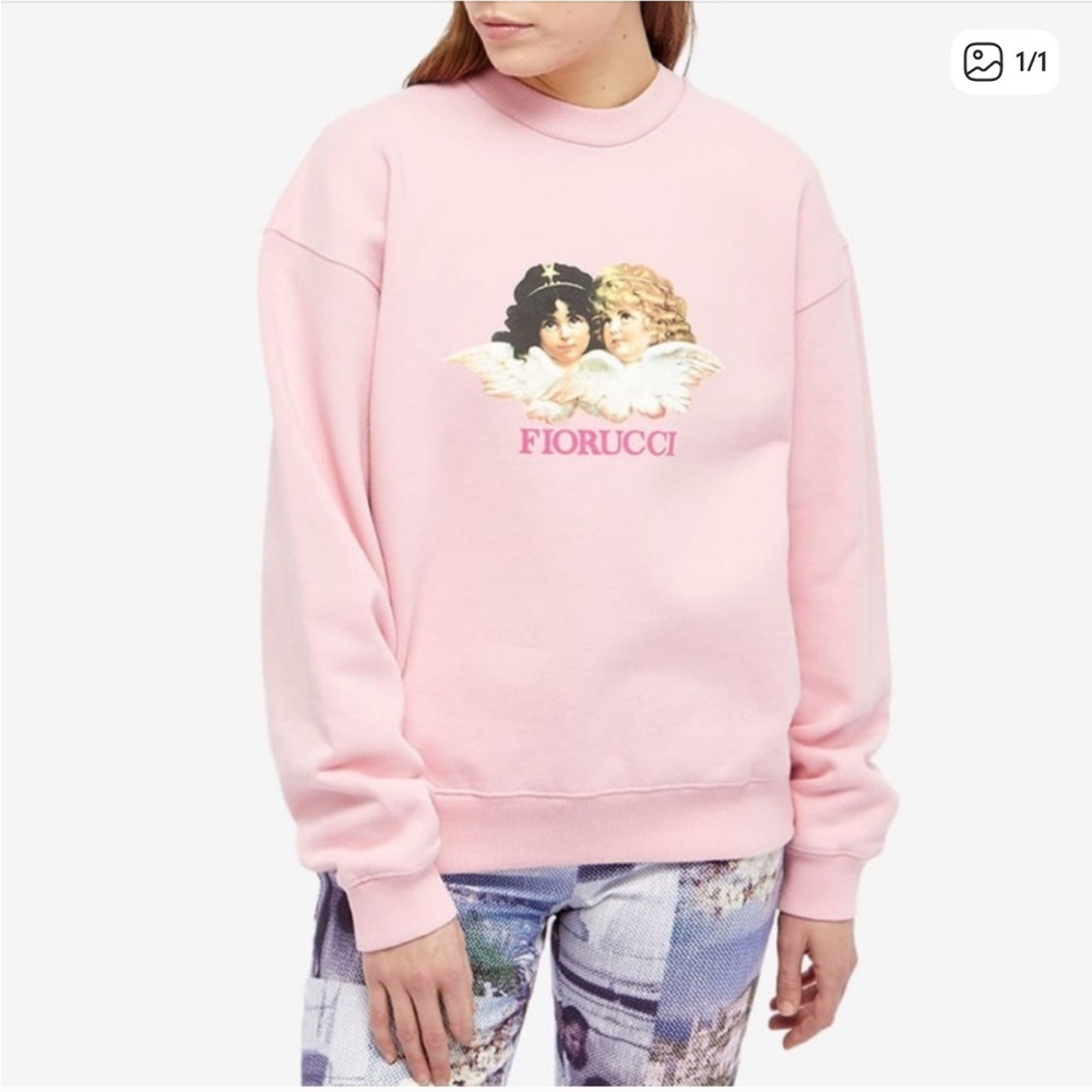 Fiorucci Pink Angel Graphic Sweater